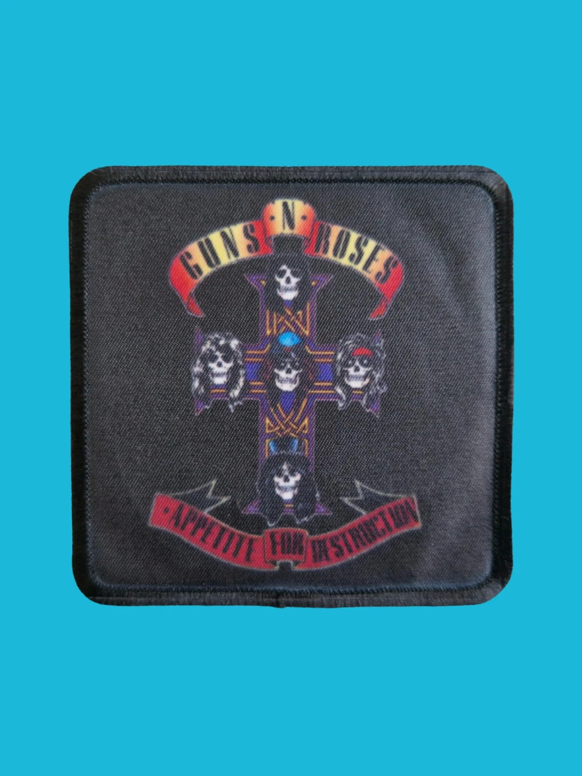 Patch Guns N' Roses - Appetite For Destruction - Imprimé - Carré de 7,5 x 7,5 centimètres